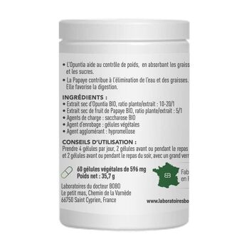 BOBO GELULES NEOPUNTIA BIO 300 mg/PAPAYE BIO 50 mg 3