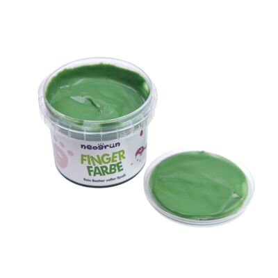 Pintura de dedos orgánica vegana - taza 120g - verde