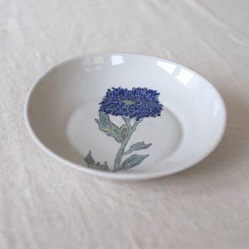 Assiette en céramique peinte à la main "Fleur Bleue" 2