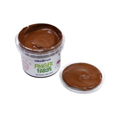 Pintura de dedos orgánica vegana - taza 120g - marrón
