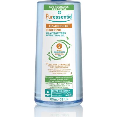 Gel Antibactérien Assainissant aux 3 Huiles Essentielles - 975 ml