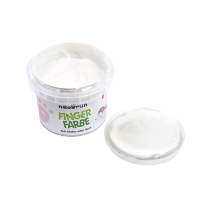 Pintura de dedos orgánica vegana - taza 120g - blanca