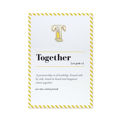 T/Together Pin Badge and Card