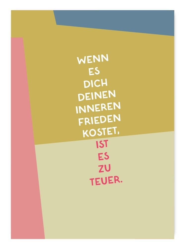 Postkarte Wenn es dich deinen inneren Frieden