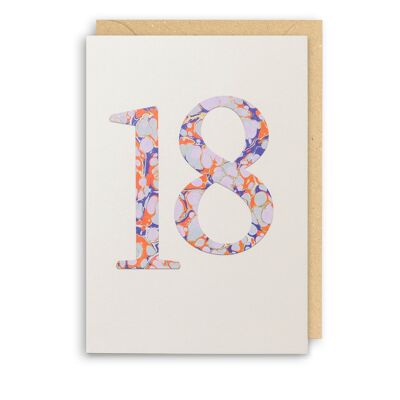Marmor-18-Geburtstagskarte