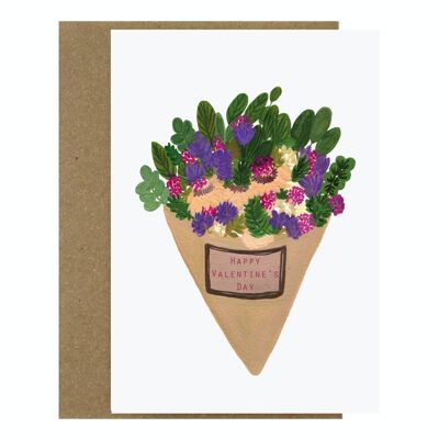 Bouquet pour la Saint Valentin | Carte d'amour et d'amitié