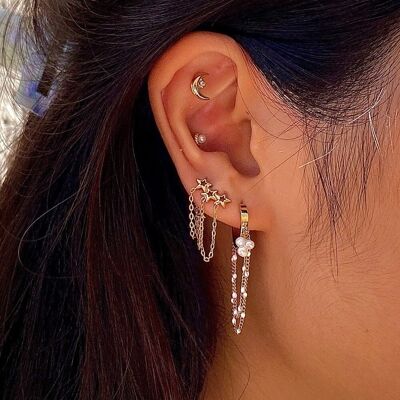 Piercing - Luna e ossido di zirconio