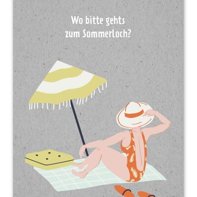 Postkarte  GrayCode Sommerloch
