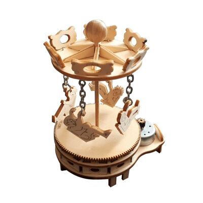 Mini Carousel Wooden Kit with Solar Pods