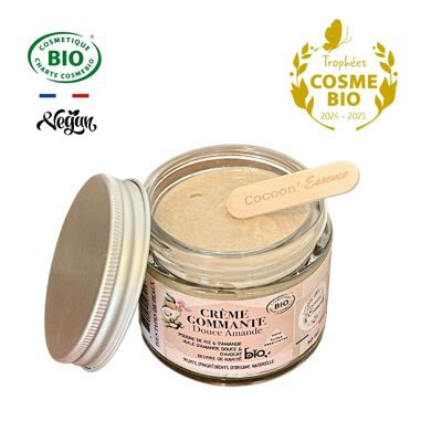 Crema facial exfoliante suave de almendras orgánica certificada - 50 ML