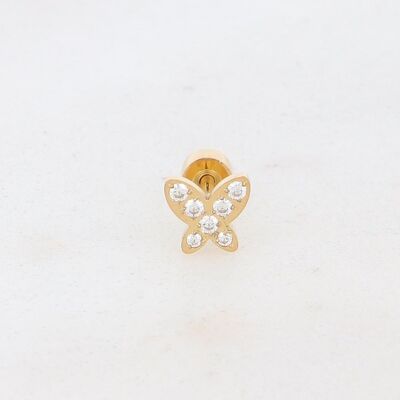 Piercing - butterfly and cubic zirconia