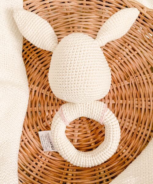 Crochet Bunny Rattle / UKCA-CE Certified
