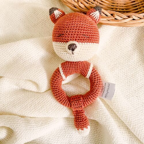Crochet Fox Rattle /  UKCA-CE Certified