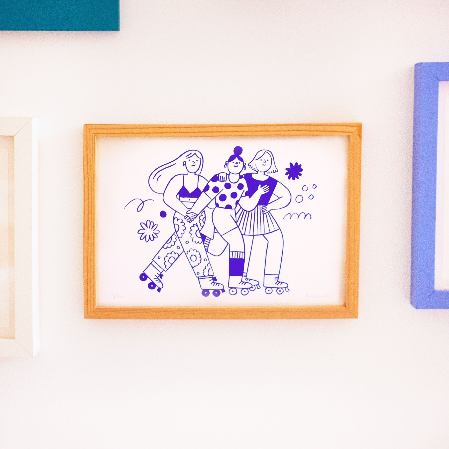 Roller Skater Girls // A5 Risograph