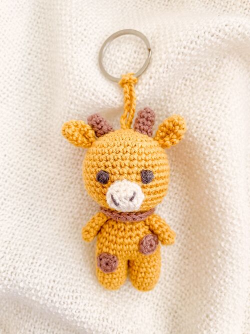 Hand-Made Crochet Giraffe Keychain / UKCA-CE Certified