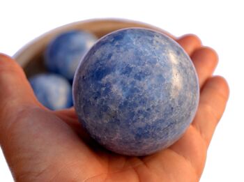 Sphère de cristal de calcite bleue (40 mm - 60 mm) 9