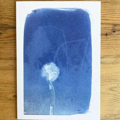 „Thrift“ Derek Jarman Blue Botanical Grußkarte
