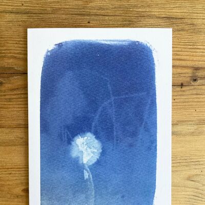 Biglietto d'auguri botanico blu "Thrift" Derek Jarman