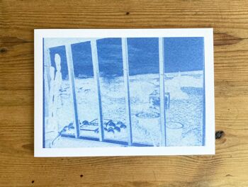 'Vue de la salle du soleil' Derek Jarman Blue Carte de vœux 1