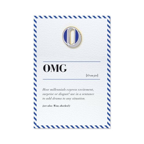 O/O.M.G. Pin Badge and Card