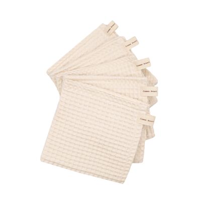 Confezione da 5 asciugamani in cotone lavabili