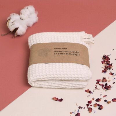 Confezione da 5 asciugamani in cotone lavabili
