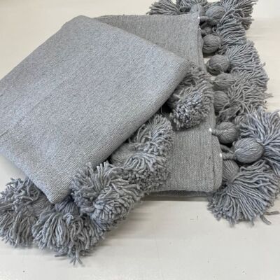 Pompom-Decke klein – weiche Baumwolle