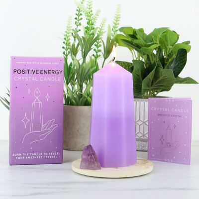Relaxation candle with amethyst