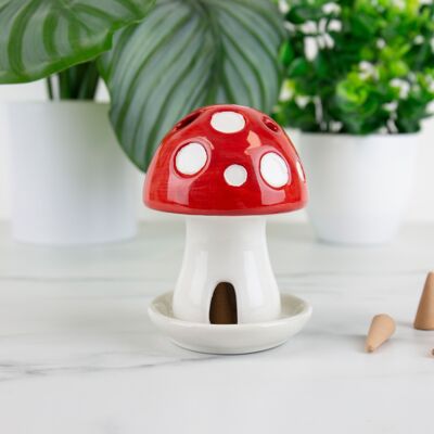 Ceramic incense burner for mushrooms
