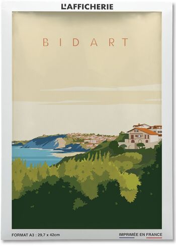 Affiche illustration de la ville de Bidart 2