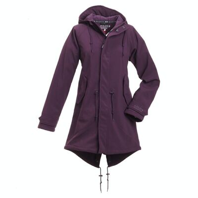 Short coat made of soft shell - berry