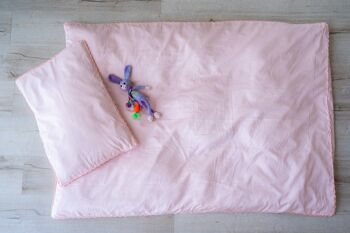 Linge de lit enfant rose - en satin de coton 4