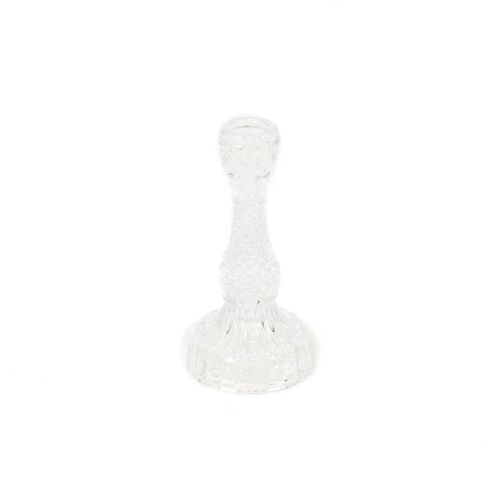 HV Glass Candleholder  - Clear -  8,5x16cm