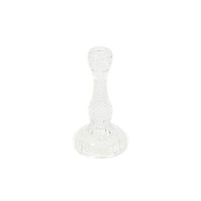 HV Glass Candleholder - Clear - 8.5x16cm