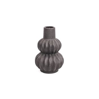 Vase de forme organique HV - Noir -15x15x24 1