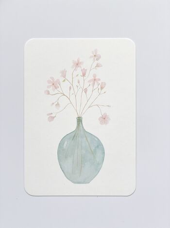 Carte bouquet magnolias dame Jeanne - avec enveloppe 3