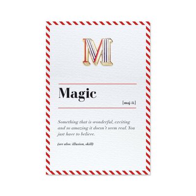 M/Magic Pin Badge and Card