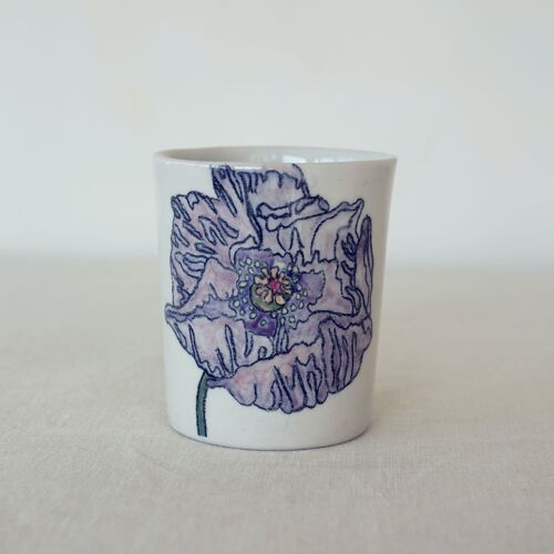 Tasse en céramique peinte à la main "Violette"