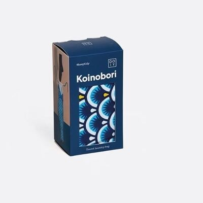 Koinobori travel laundry bag: Blue