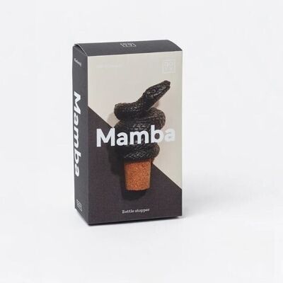 Tapón de botella Mamba: Negro