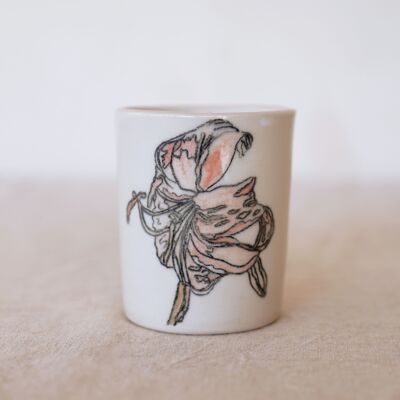 Handbemalte Keramiktasse „Iris“