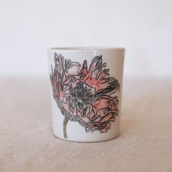 Tasse en céramique peinte à la main "Pavot Rouge" 1