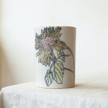 Vase en céramique peint à la main "Tournesol" 1