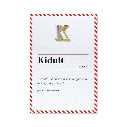 K/Kidult Pin Badge and Card