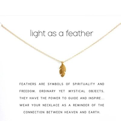 Gold-Engel-Feder-Blatt-Charm-Freiheits-Vogel-Anhänger-Halskette