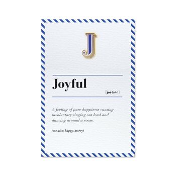 Badge et carte J / Joyful Pin 1