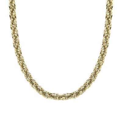 Collier chaîne en corde de largeur 2,66 mm en or jaune 9 carats 18"