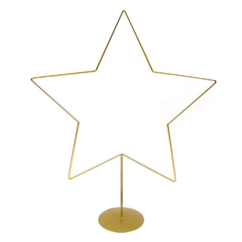 Support étoile métal or sur pied 50cm - Décoration de Noël