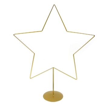 Support étoile métal or sur pied 50cm - Décoration de Noël 1