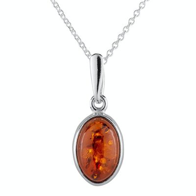 Collier ovale en ambre assez délicat